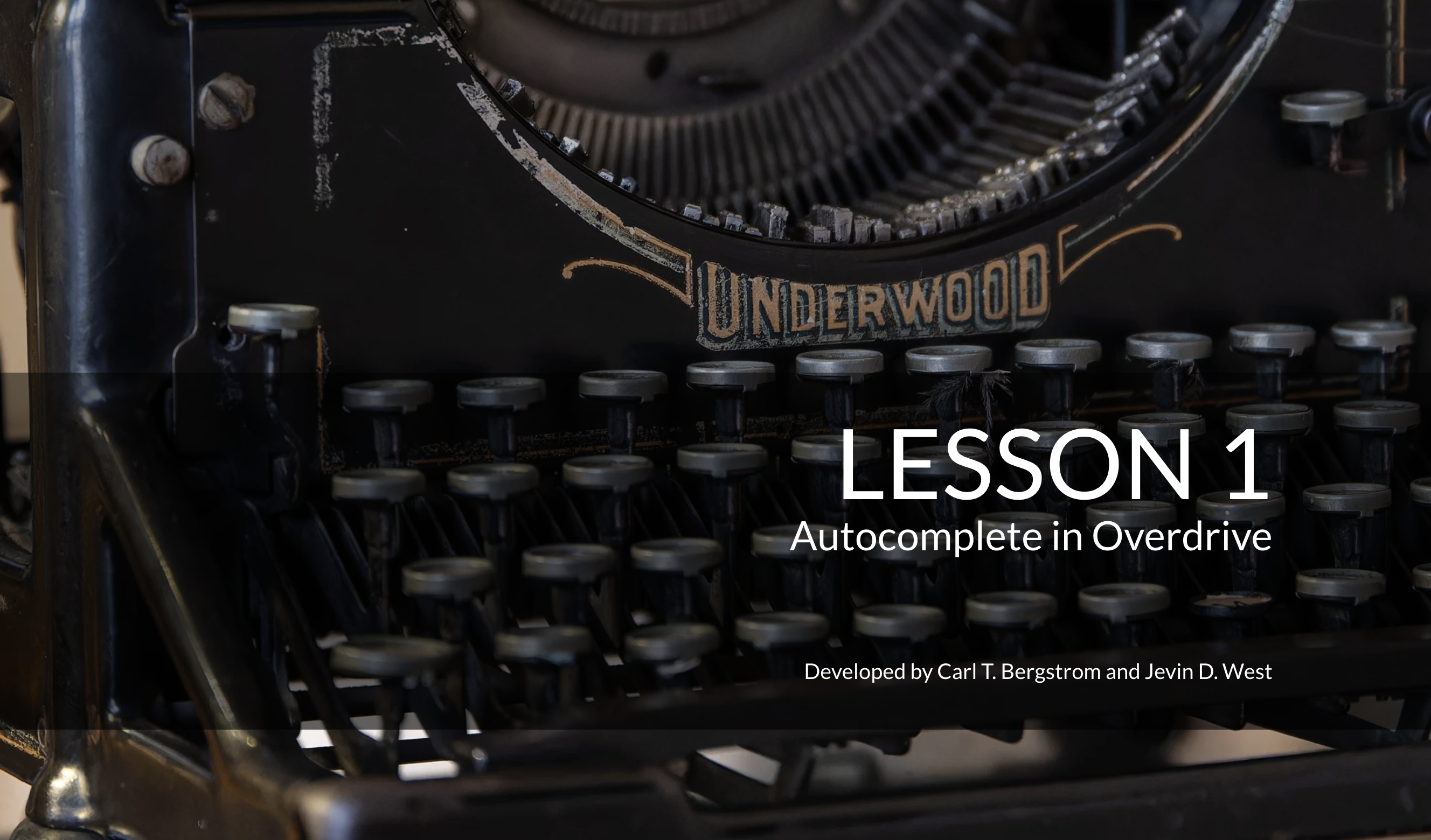 LESSON 1: Autocomplete in Overdrive